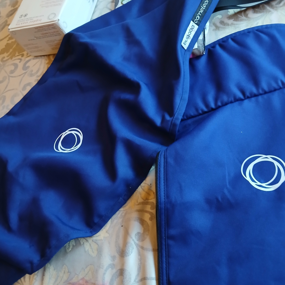 Bugaboo Royal Blue Canopy And Bassinet Apron For Cameleon Strollers 123